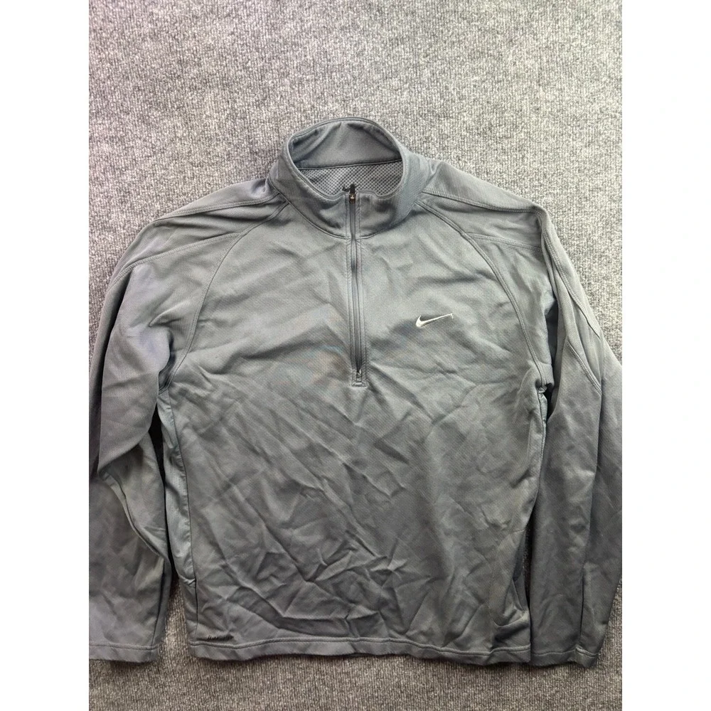 Nike Dri-FIT Quarter Zip Pullover Mens XL Gray Long Sleeve Athletic Top